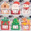 Christmas Calendar Wood Design Festival Table Decoration Countdown Calendar with Numbered Days
