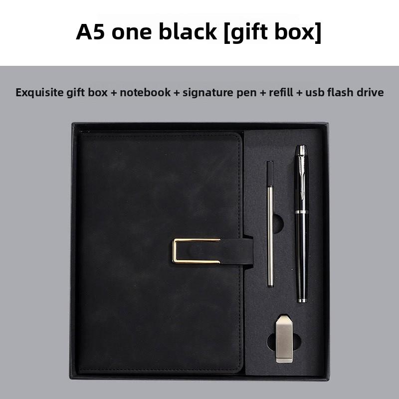 A5 Notatbok Spenne Business Kontor Notisblokk Gaveeske Sett