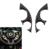 2Pcs/Set Car Carbon Fiber Steering Wheel Decoration Cover Trim Sticker Fit for Benz Smart 453 Fortwo 2016-