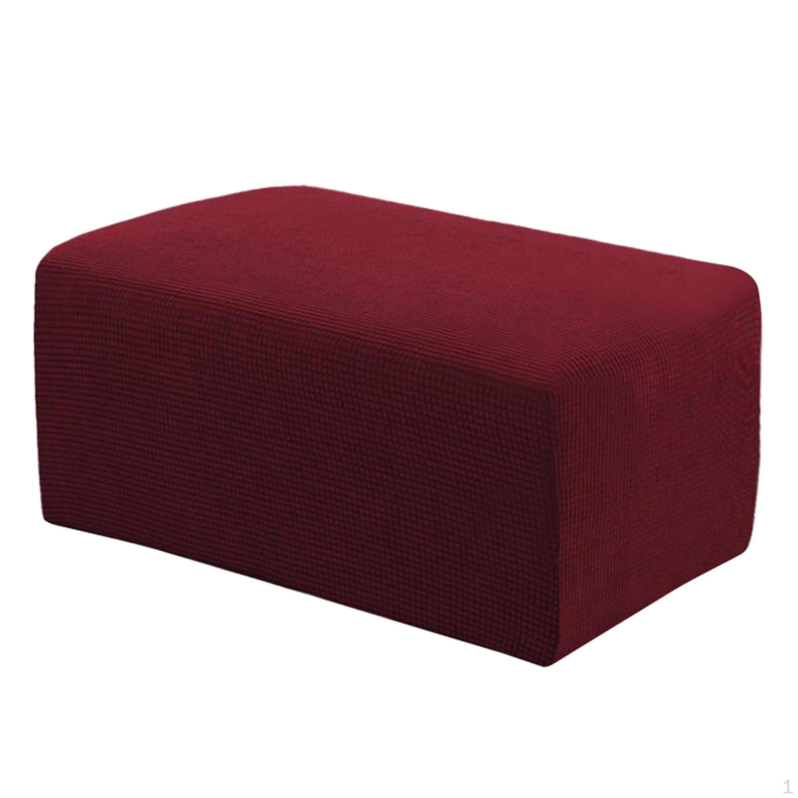 

Ottoman Cover Elastic Footstool Storage Slipcovers Pouf Sofa Accessories