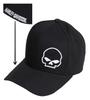 Curved Skull Curved Bill Stretch Fit Baseball Cap Large Harley-Davidson Men's - Black, Black,