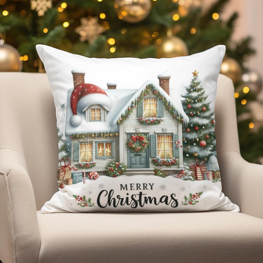 Home Decor Christmas-Themed Cute Pillow Covers Suitable For Sofa Bedroom Car Pillow Cover Cushion Rectangular Back Cushion