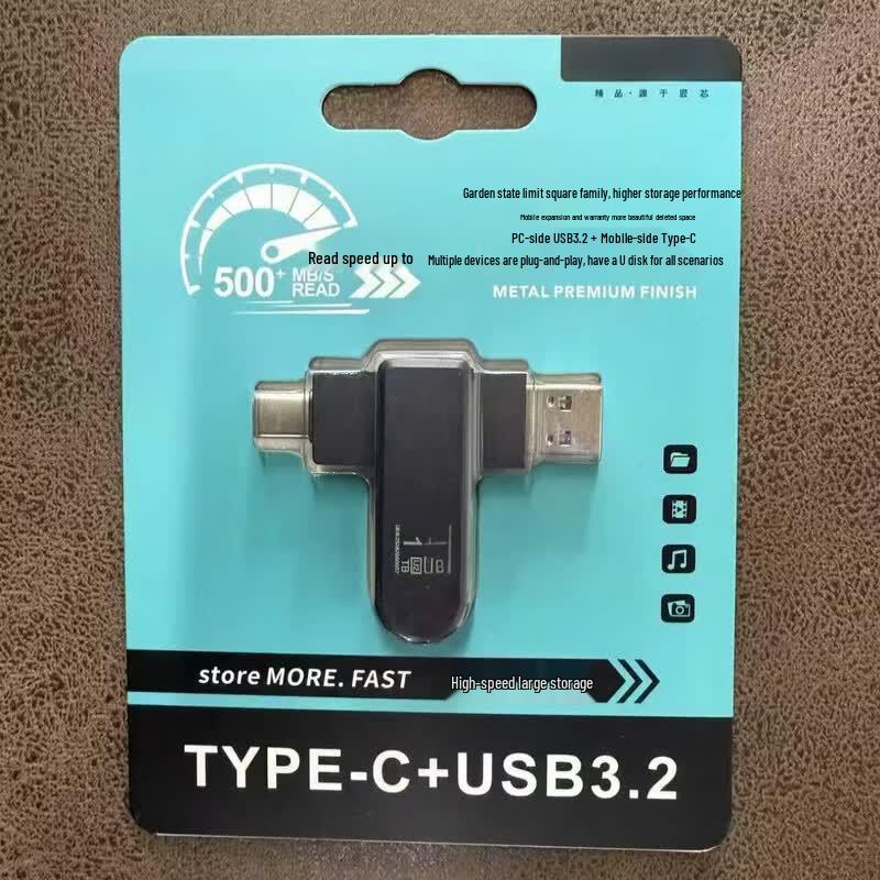 OLOEY Dual-Head Rotatable Type-C USB 3.0 Flash Drive