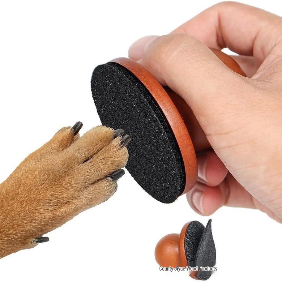 Wooden Dog Paw Grinder & Smoother Nail File Board - Pet Claw Trimmer & Sharpener