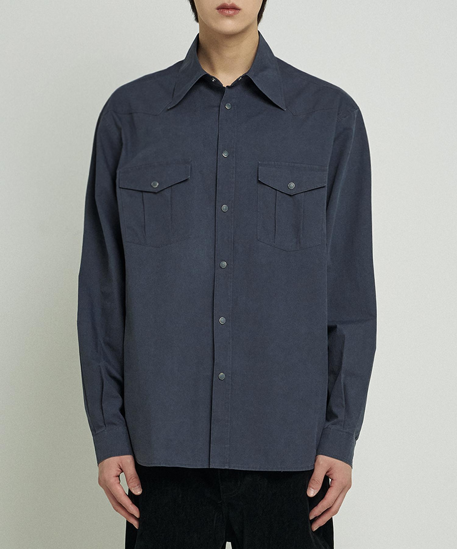 Joan Homme Washed Western Shirt (Charcoal) Charcoal/S