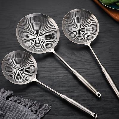 304 Stainless Steel Kitchen Cooking Oil Skimmer Sieve For Pasta Spider Frying Strainer Filter Mesh Spoon Noodle Colander Fryer