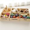 Kinderholzfrüchte und -gemüse, fröhliches Spiel zu Hause Spielzeug, Holzsimulation Küchenspielzeug, Kochlebensmittel Mädchen