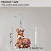 2D Flat Christmas Cartoon Christmas Elk Pattern Earrings Jewelry Gift for Women Female