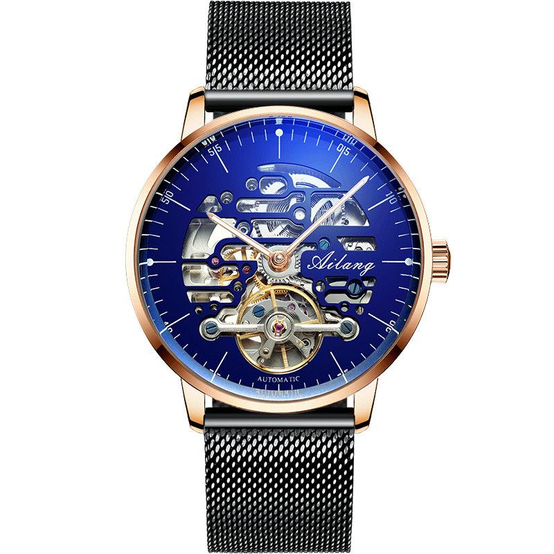 AILANG Brand New Automatic Mechanical Watch Waterproof Luminous Sugess Skeleton Watch Fashion Hollow Wristwatch Relojes Hombre