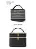 High-Capacity Double Layer Travel Cosmetic Bag - Portable Makeup Storage