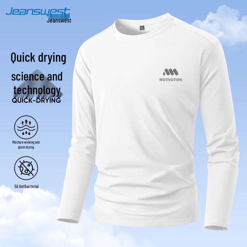 Jeanswest Men s Long-Sleeve Running & Fitness T-Shirt with UPF50+ Sun Protection XL