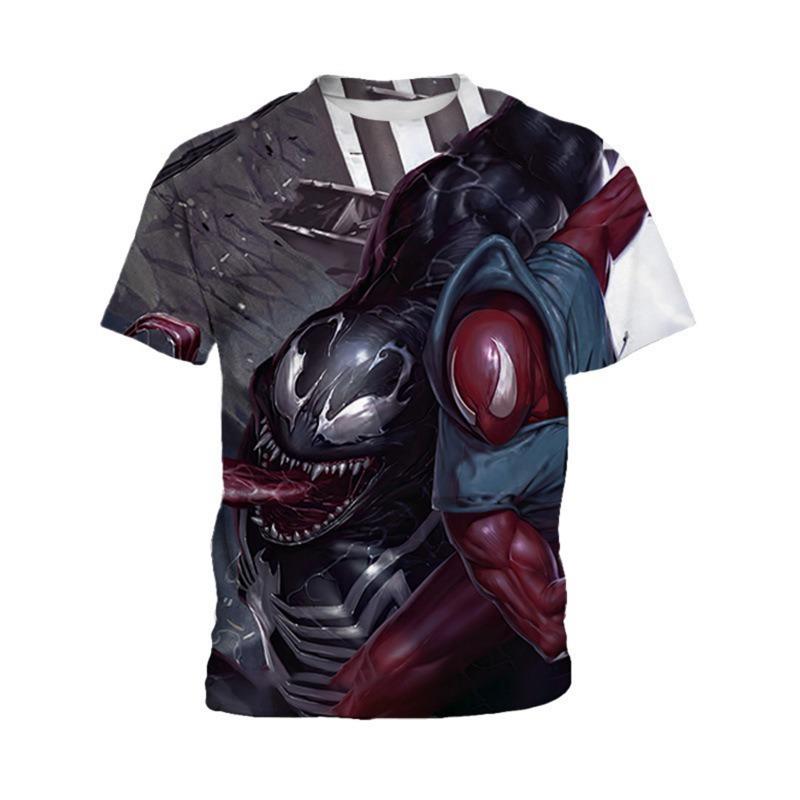 Marvel Avengers Harajuku Style T-Shirt Men Summer New Iron Man Spider-Man