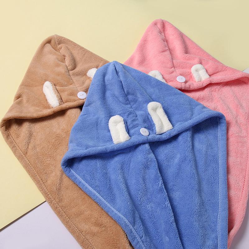 Microfiber Coral Fleece Quick-Dry Hair Wrap Towel