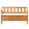 KADAX Wooden Garden Bench With Backrest 120cm With Box Terrace Balcony Garden