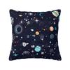 Galaxy Space Planet Pillow Cover Polyester Pillow Case Cushion Cover Home Office Decor for Sofa Living Room Square 18x18 Inches