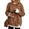 Damen Casual Langarm Locker Geschnitten Pullover Sweatshirt mit Reißverschlusskragen