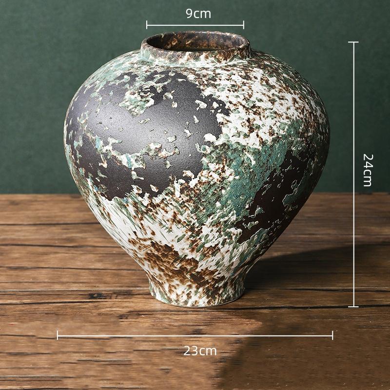 Kaba Seramik Vazo Fırında Dönüşmüş Porselen Vazolar Vazo Çiçek Düzenleme Aksesuarları Çin Tarzı Retro Kavanozlar