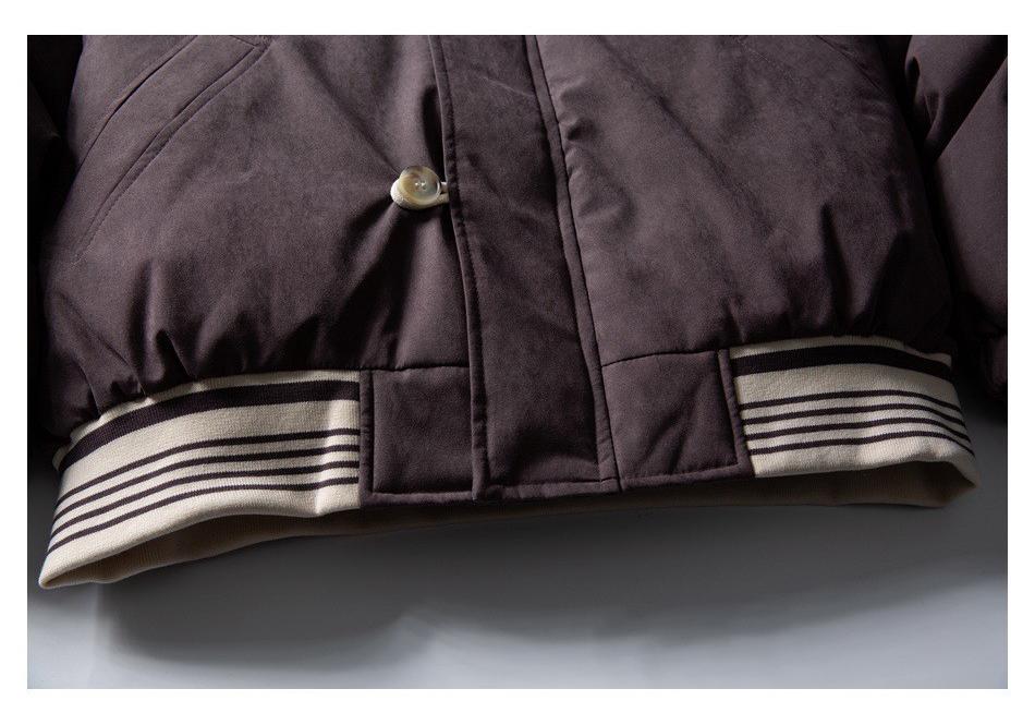 CROWD CITY Men's Japanese Retro Winter Padded Cotton Jacket - Thickened Stand Collar Outerwear Y604