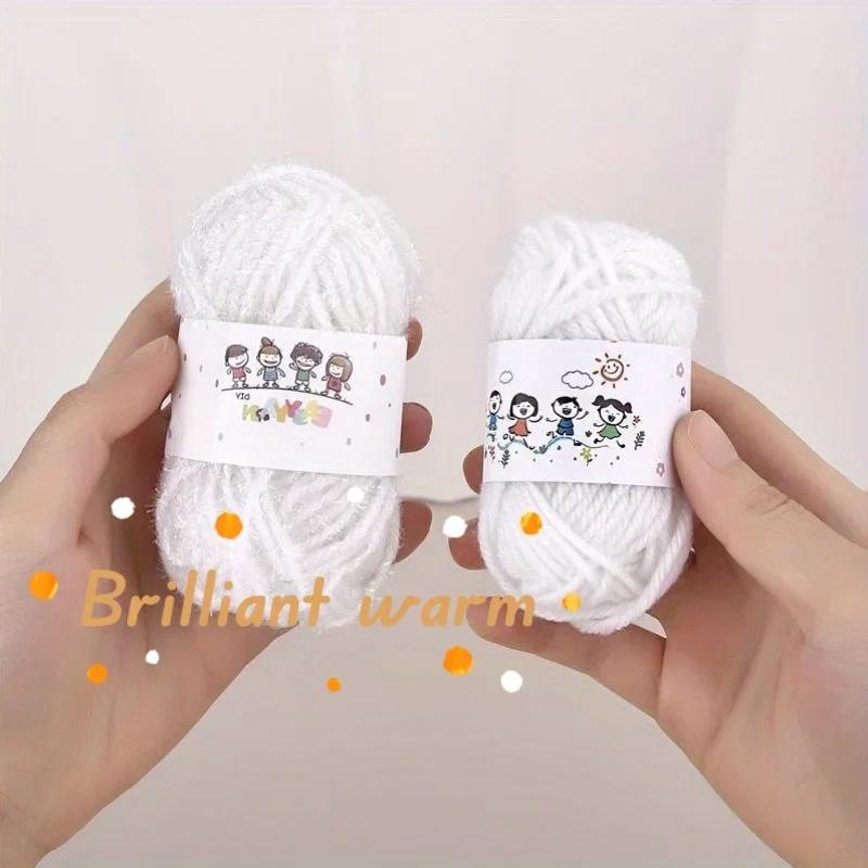 24 st Färgade Akrylgarner Set, Flerfärgade Garn för Stickning, Mjukt Garn Set för Virkade Mössor Dockor Material Tråd Julklappar