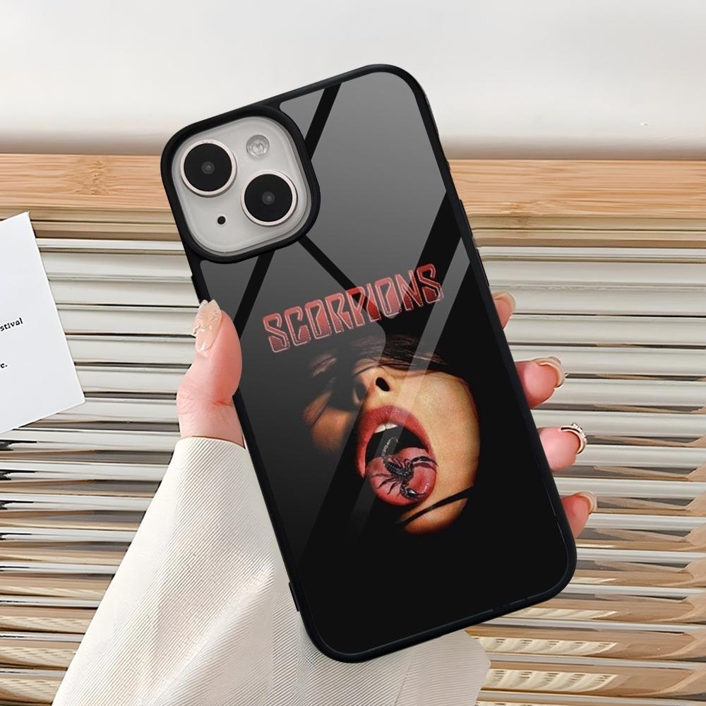 S-Scorpions Band Phone Case For Iphone 15 Pro Max 14 12 11 13 Mini 16 8 7 Plus X Xs XR PC+TPU Back Cover