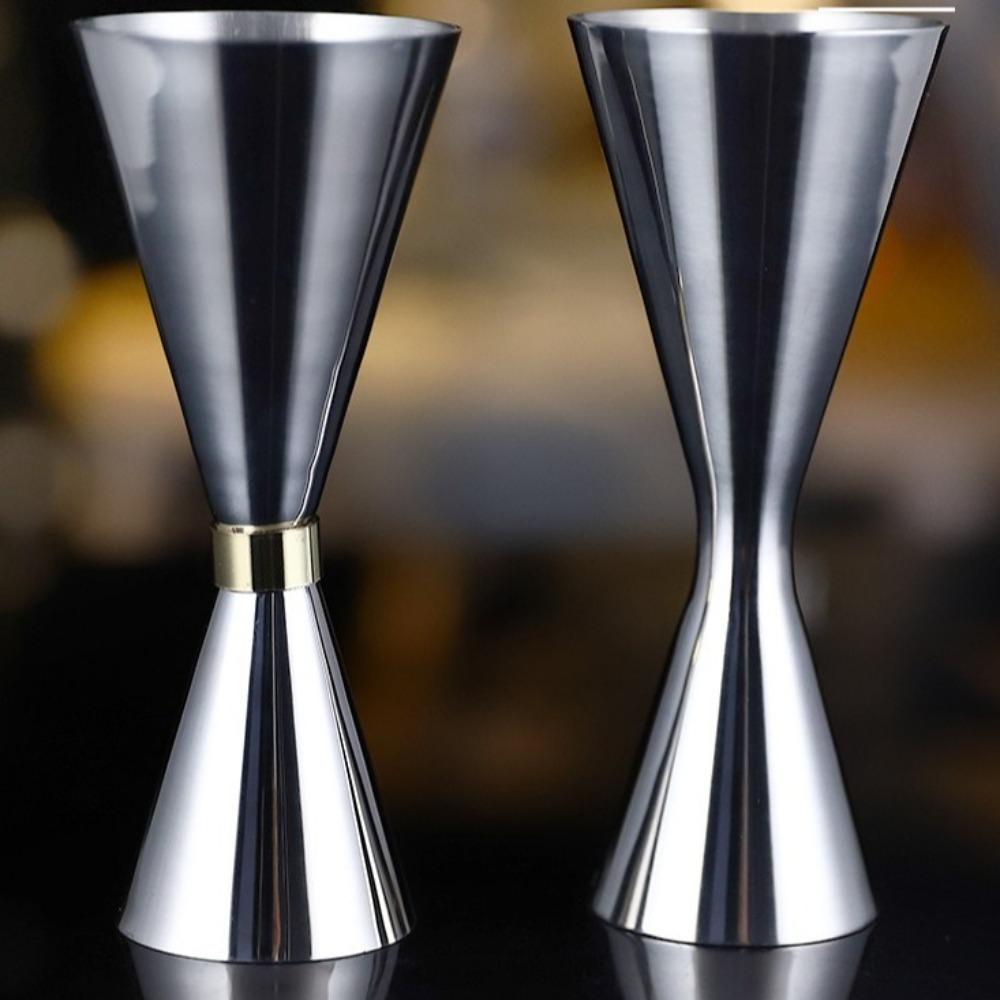 Surface Smooth Measure Cup Stainless Steel Cocktail Mixing Glass Double Head Cocktail Jigger Bar