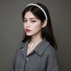 Korean Styles Acrylic Rhinestones Hairband With Faux Pearls Decoration Secure Grip Lightweight For Prom Event