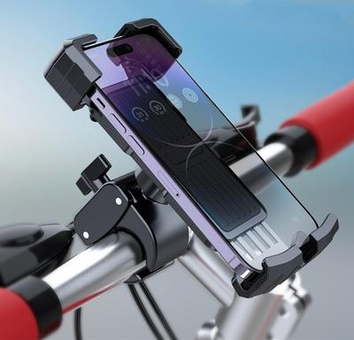 Uchwyt na smartfon rowerowy Uchwyt na smartfon do rowerów szosowych i crossowych Zabezpiecza Upadek Kompatybilny z iPhone 15 15 15 Pro iPhone Pro i smartfonami calowymi Uchwyt,