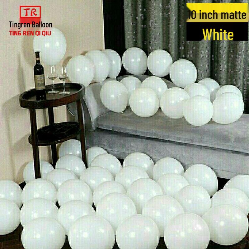10-inch Wedding Celebration Matte Balloons - Pack of 1.8g Round Latex for Party Decorations & Arrangements.