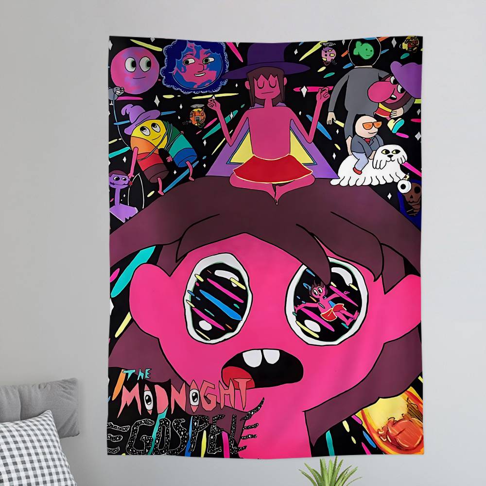 The MMidnight GGospel Cartoon Tapestry Art Science Fiction Room Home Decor Wall Hanging Home Decor