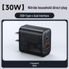 30W Gallium Nitride Dual-Port PD Charger for iPhone 17, Apple, Huawei Phones, and Tablets