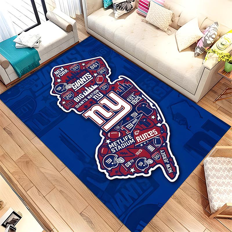New York Giants (1) Rug Suitable For Living Rooms Bedrooms Computer Rooms Dining Areas And Placement Under Tables And Chairs Also An Ideal Choice For 