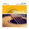 D'Addario Phosphor Bronze Acoustic Guitar Strings, Bluegrass: Light Top/Medium Bottom, .012-.056, EJ19