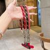 Buntes gewebtes Titan-Silber-Seil-Armband mit Wasserbecher-Aufnäher und Dopamin-Lanyard