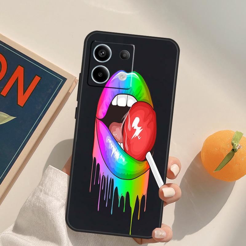 Sexy Lips KISS Funda For Xiaomi Redmi Note 9 10 11 12 13 14 Pro 9S 10S 11S 12S Redmi 13C 10C 12C 14C Case
