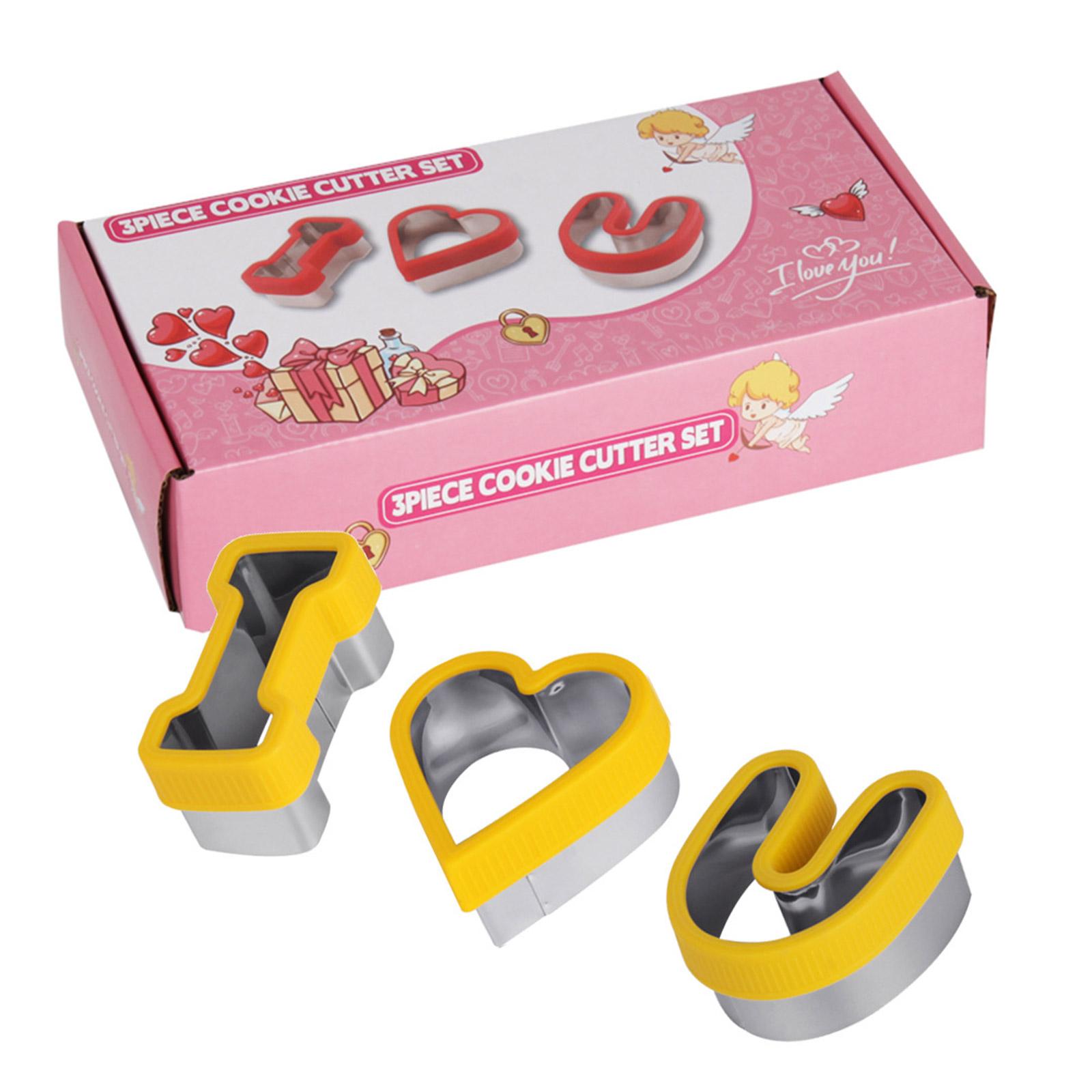 Valentine Series Shape Cookie Cutter Vegetable Biscuit Mold Baking Pastry Tools Stainless Steel Fondant Bakeware 1 жёлтый