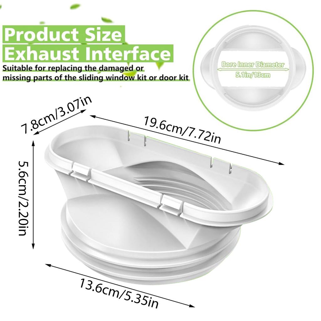 Air Conditioning Exhaust Hose Coupler Adapter Air Conditioning Hose Extension Set Plastic Texture Suitable for Ports