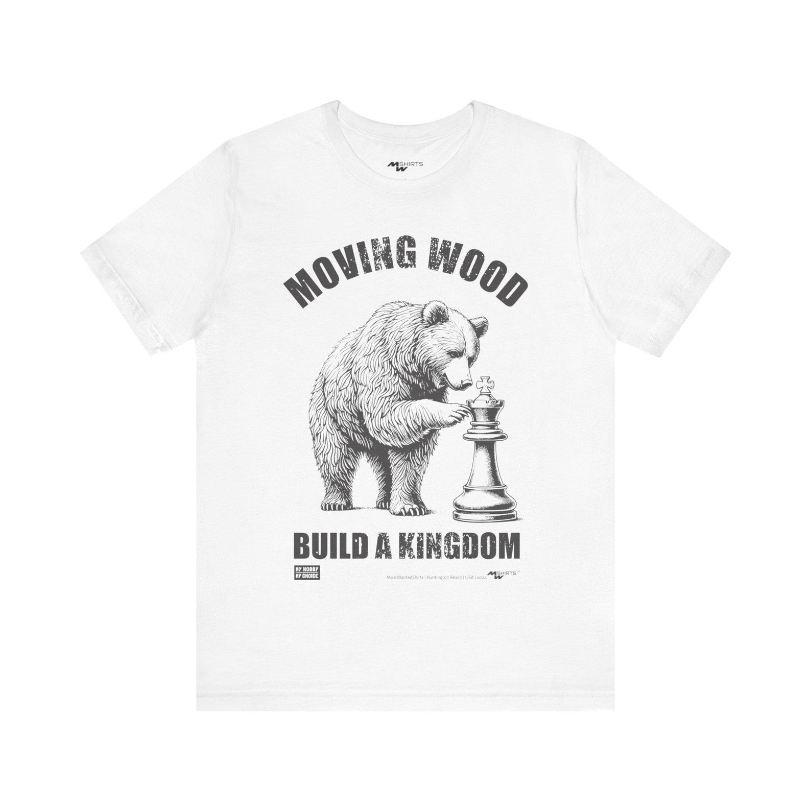 Chess King & Bear T-Shirt: Moving Wood Kingdom Tee 2XL
