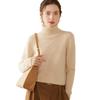 Women's High-Neck Cashmere Sweater, 2024 Autumn/Winter Thick Wool Pullover, Loose Slimming Base Layer