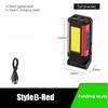 Multifunctional LED Flashlight COB Strong Light Portable Camping Lamp with Tail Magnet Waterproof Adjustable Lantern for Outdoor