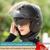 Casco Certificado para Vehículos Eléctricos con Doble Visera para Todas las Estaciones, Calidez Invernal, Adecuado para Hombres y Mujeres