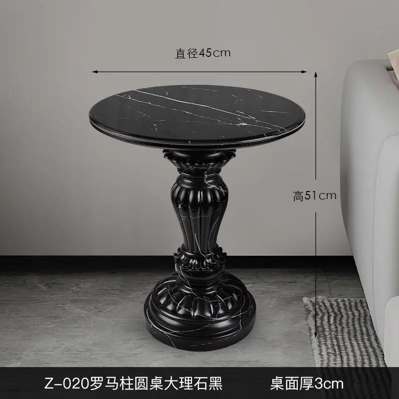 Supercrystalline stone negotiation living room home modern simple side table movable small round table minimalist