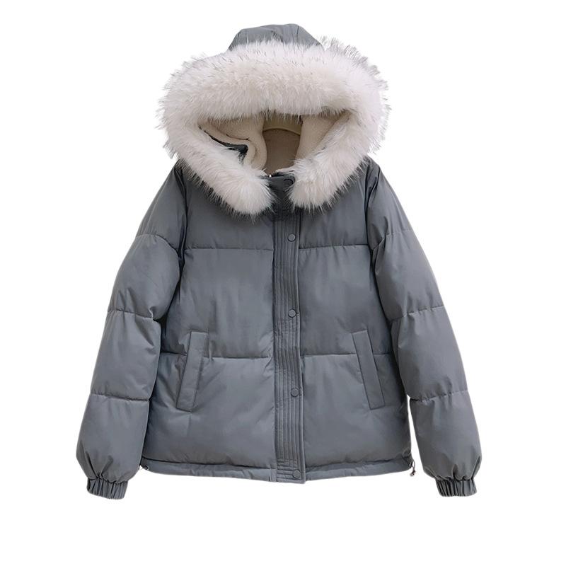 

Новая женская хлопковая одежда осень-зима, набивная и утепленная, ветрозащитная и теплая, однотонная, тренд Qingshao 2025, одежда-пуховик M