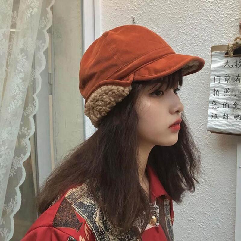 Women s Casual Warm Dumbbell Lined Hat C7923_Beige