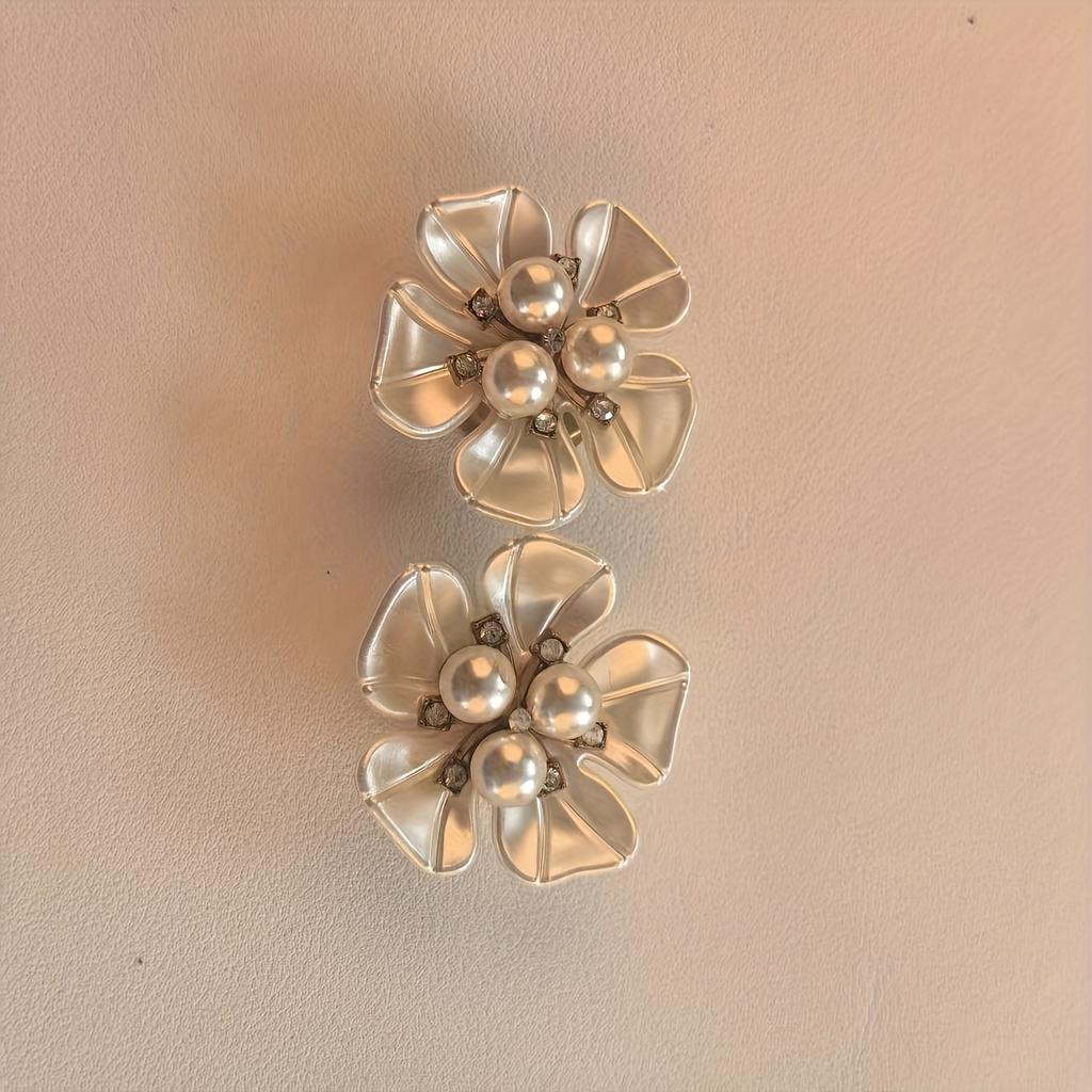 3D Blume Strassstein Knopfabdeckung Set Dekorative Klammer für Hemden und Kleider, Einfache Montage Modeaccessoire, Feiertagsgeschenk