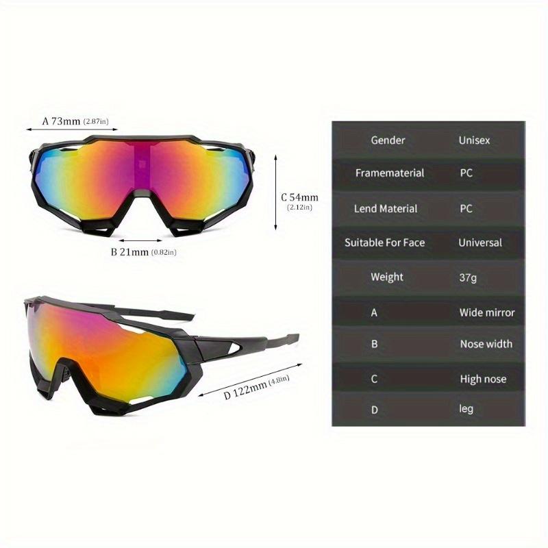 Gafas de Sol Ciclismo Outdoor No Polarizadas Gafas de Protección Hombre Mujer Gafas Deportivas Running Pesca Gafas Bicicleta de Montaña Carretera