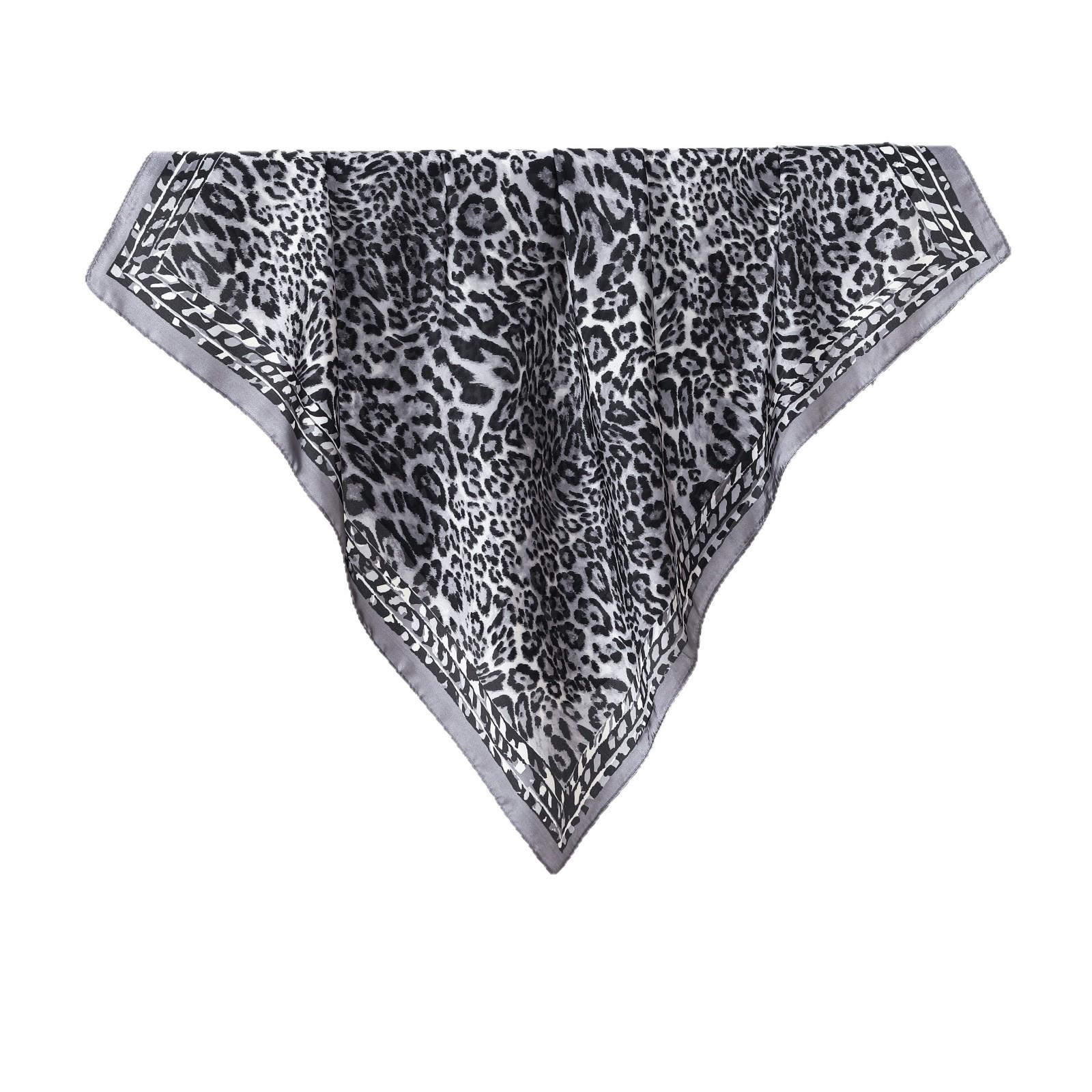 Leopard Print Silk Scarf: Classic, Versatile, High-End Women s Accessory Coffee Leopard Print