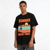 Summer Good Times Coconut Tree Coast Print Casual T-Shirt Pure cotton T-shirt