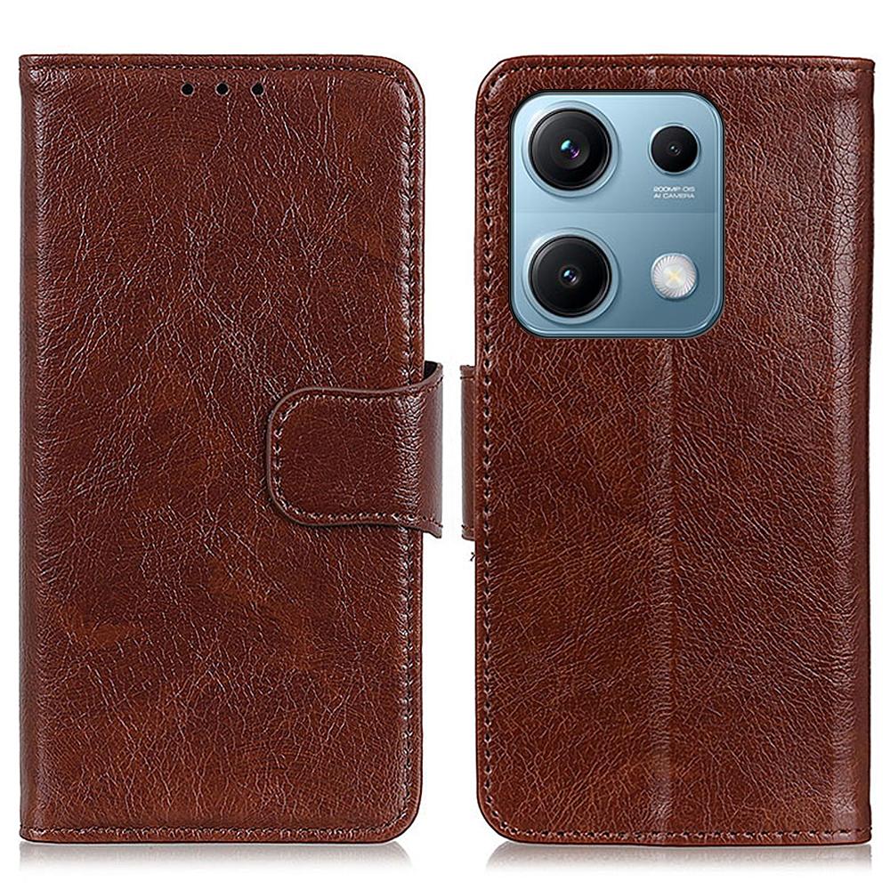 For Xiaomi Redmi Note 14S 4G Case Nappa Texture Split Leather Wallet Phone Cover