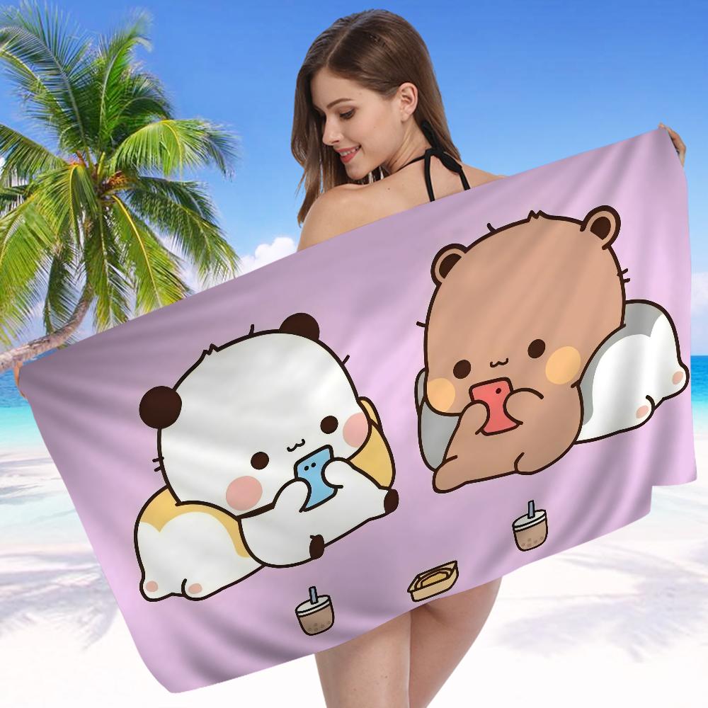 Ctue Bubu Dudu Microfiber Beach Towel Absorbent Quick Dry Soft Yoga Swimming Resort Mountain Climbing Towel