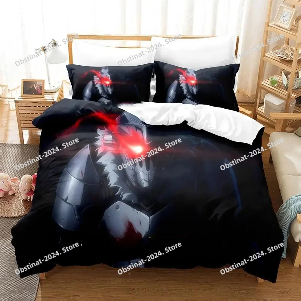 3D Anime Goblin Slayer Bedding Set Printed Bed Set Duvet Cover Sheet Pillowcase Bed Soft Quilt Cover Full Queen King Size